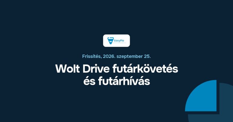 Wolt Drive futárkövetés és futárhívás (EasyPie frissítés)