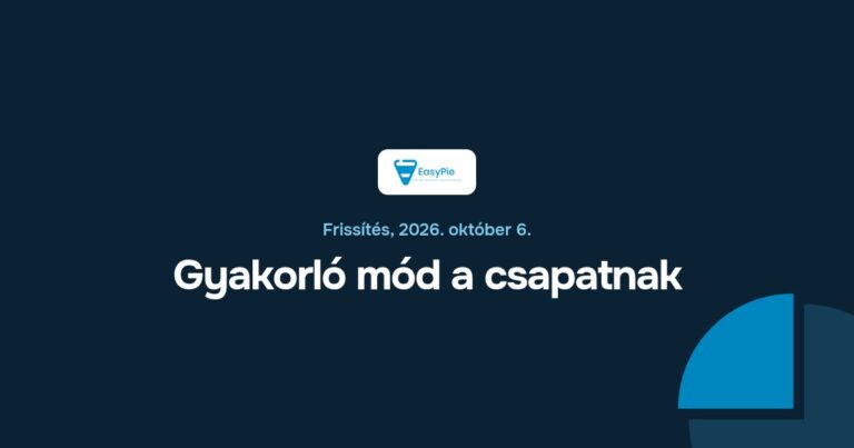 Gyakorló mód a csapatnak (EasyPie frissítés)
