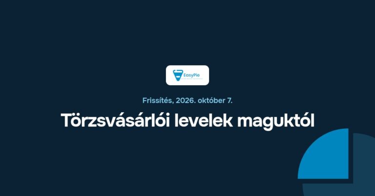 Törzsvásárlói levelek maguktól (EasyPie frissítés)