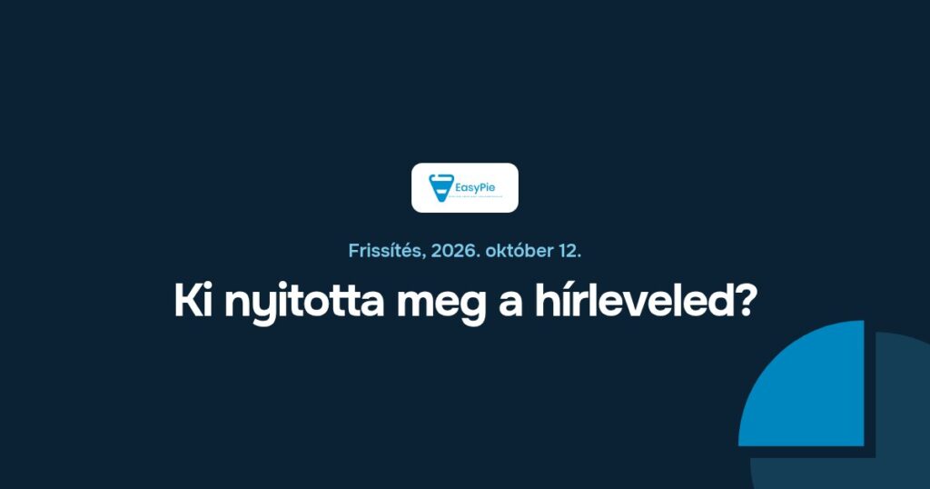 Ki nyitotta meg a hírleveled? (EasyPie frissítés)