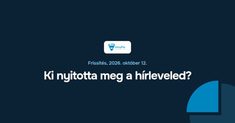 Ki nyitotta meg a hírleveled? (EasyPie frissítés)